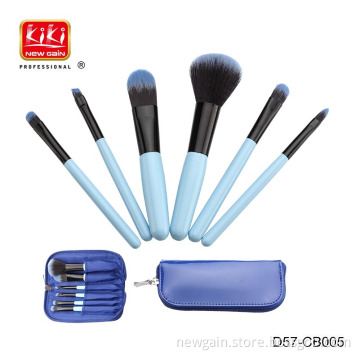 wooden handle makeup brush set. 6 In 1 Cosmetic Brush Set.Cosmetic Tools